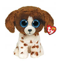 TY BEANIE BOOS MUDDLES DOG BROWN/WHITE REGULAR