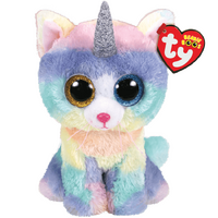 TY BEANIE BOOS HEATHER CAT WITH HORN REGULAR