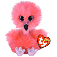 TY BEANIE BOOS FRANNY FLAMINGO LONG NECK REGULAR