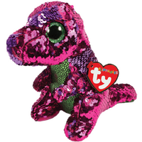 TY BEANIE BOOS FLIPPABLES STOMPY PINK DRAGON MEDIUM