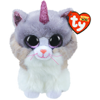 TY BEANIE BOOS ASHER THE CAT WITH HORN MEDIUM