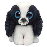 TY BEANIE BOOS BLACK AND WHITE DOG REG SISSY