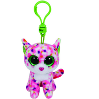 TY BEANIE BOOS SOPHIE PINK CAT CLIP