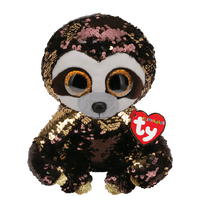 TY BEANIE BOOS FLIPPABLES DANGLER BROWN SLOTH REGULAR