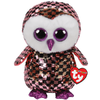 TY BEANIE BOOS FLIPPABLES CHECKS OWL REGULAR