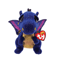 TY BEANIE BOOS SAFFIRE BLUE DRAGON REGULAR