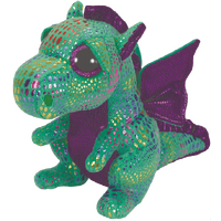 TY BEANIE BOOS CINDER GREEN DRAGON MEDIUM