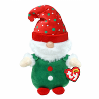 TY BEANIE BOOS GNOLAN GREEN GNOME REGULAR PLUSH