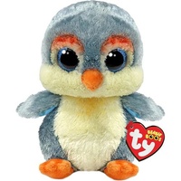 TY BEANIE BOOS FISHER GREY PENGUIN REGULAR PLUSH