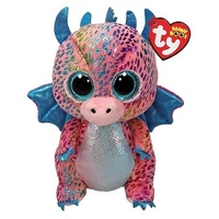 TY BEANIE BOOS FLINT PURPLE DRAGON REGULAR PLUSH