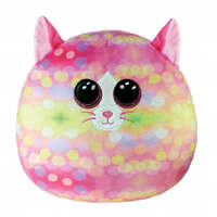 TY SQUISHY BEANIES SONNY PINK PATTERN CAT 35CM SQUISH PLUSH