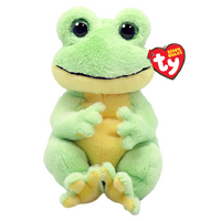 TY BEANIE BELLIES SNAPPER GREEN FROG REGULAR PLUSH