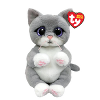 TY BEANIE BELLIES MORGAN GREY CAT REGULAR PLUSH