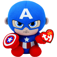 TY ORIGINAL BEANIE BABIES MARVEL CAPTAIN AMERICA REGULAR PLUSH