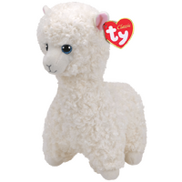 TY BEANIE BOOS LILY WHITE LLAMA REGULAR