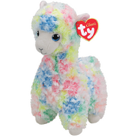 TY BEANIE BOOS LOLA RAINBOW LLAMA REGULAR