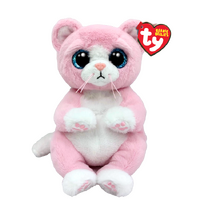 TY BEANIE BELLIES LILLIBELLE PINK CAT REGULAR PLUSH