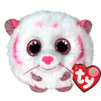 TY BEANIE BALLS TABOR PINK/WHITE TIGER BALL