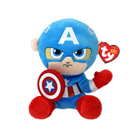 TY ORIGINAL BEANIE BABIES MARVEL CAPTAIN AMERICA REGULAR SOFT PLUSH