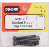 DU-BRO 315 SOCKET HEAD CAP SCREWS 6-32 X