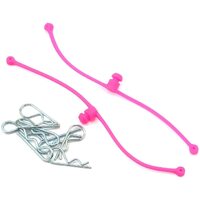 DU-BRO 2251 BODY KLIP RETAINER PINK CLIP HOLDER 2PC PER PACK DUBRO