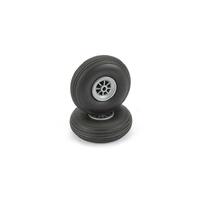 DU-BRO 250T - 2 & 1/2INCH (64MM) LOW BOUNCE TREADED WHEELS 2 PIECES