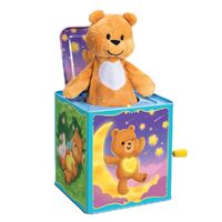 SCHYLLING MUSICAL POP AND GLOW TEDDY JACK IN THE BOX TIN