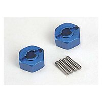 TRAXXAS 1654X WHEEL HUBS HEX BLUE WITH PINS