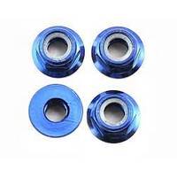 TRAXXAS 1747R NUTS 4MM NYLON LOCKING BLUE ANODIZED ALUMINUM