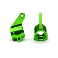 TRAXXAS 3636G STEERING BLOCKS RUSTLER/STAMPEDE/BANDIT (2) 6861-T6 ALUMINUM (GREEN-ANODIZED) 5 X 11MM BALL BEARINGS (4)