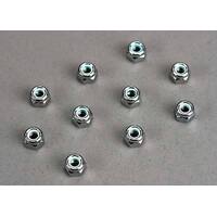 TRAXXAS 3647 4MM LOCKING NUTS FLANGED STEEL