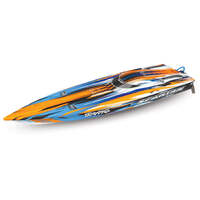 TRAXXAS 57076-4ORN SPARTAN BOAT WITH TSM ORANGE WITH BATTERIES AND CHARGER NOT INCLUDED