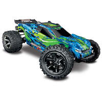 TRAXXAS 67076-4-GREEN RUSTLER 4x4 VXL BRUSHLESS - BATTERY AND CHARGER NOT INCLUDED