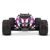 TRAXXAS 67076-4 4X4 VXL RUSTLER BRUSHLESS RTR 1/10 SCALE STADIUM TRUCK PINK - REQUIRES BATTERY AND CHARGER