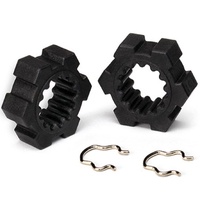 TRAXXAS 7756 WHEEL HUBS HEX WITH HEX CLIPS 2 PACK