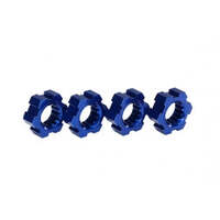 TRAXXAS 7756X WHEEL HUBS HEX ALUMINUM BLUE ANODIZED 4PACK