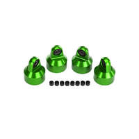 TRAXXAS 7764G SHOCK CAPS ALUMINIUM (GREEN ANODIZED) GTX SHOCKS (4) SPACERS (8)