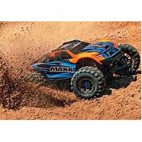 TRAXXAS 89086-4 1:10 MAXX V2 4WD MONSTER TRUCK ORANGE AND BLUE - BATTERIES AND CHARGER NOT INCLUDED