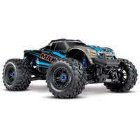 TRAXXAS 89086-4  MAXX 4S BRUSHLESS V2 4WD BLUE 1/10 SCALE MONSTER TRUCK WITH WIDEMAXX - BATTERIES AND CHARGER NOT INCLUDED