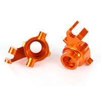 TRAXXAS 8937A 6061-T6 STEERING BLOCKS ALUMINUM ORANGE ANODIZED MAXX