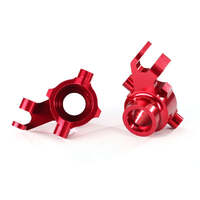 TRAXXAS 8937R STEERING BLOCKS 6061-T6 ALUMINUM RED ANODIZED LEFT AND RIGHT