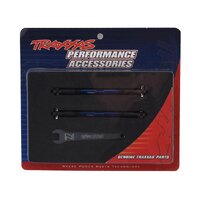 TRAXXAS 8948X TOE LINKS FRONT TUBES BLUE ANODIZED WITH WRENCH