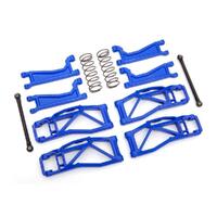 TRAXXAS 8995X MAXX SUSPENSION KIT WIDEMAX BLUE INCLUDES FRONT AND REAR SUSPENSION ARMS, FRONT TOE LINKS, REAR SHOCK SPRINGS.