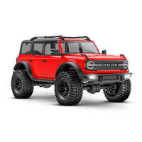 TRAXXAS 97074-1 TRX4M 1/18 SCALE AND TRAIL CRAWLER FORD BRONCO RED REMOTE CONTROL CAR READY TO RUN WITH BATTERY AND CHARGER