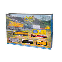 BACHMANN 766 TRACK KING E-Z TRACK SYSTEM UNION PACIFIC EMD GP40 DIESEL LOCOMOTIVE AND FOUR CARS HO MODEL TRAIN SET