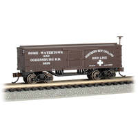 BACHMANN 15658 ROME WATERTOWN AND OGDENSBURG RR5829 OLD TIMEBOX CAR N SCALE MODEL TRAIN ROLLING STOCK