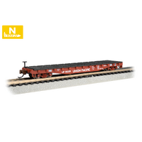 BACHMANN 17354 UNION PACIFIC 58259 52 INCH FLAT CAR N SCALE SILVER SERIES ROLLING STOCK