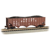 BACHMANN 18751 UNION PACIFIC 36255 BETHLEHEM 100-TON 3-BAY HOPPER N SCALE SILVER SERIES ROLLING STOCK