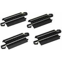 BACHMANN 44412 E-Z TRACK SYSTEM 3 INCH STRAIGHT TRACK WITH STEEL RAILS AND BLACK ROADBED HO SCALE 4 PACK