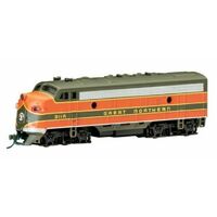 BACHMANN 63752 DCC DIGITAL LOCOMOTIVE GREAT NORTHERN F7A DIESEL GREEN AND ORANGE N SCALE LOCOMOTIVE